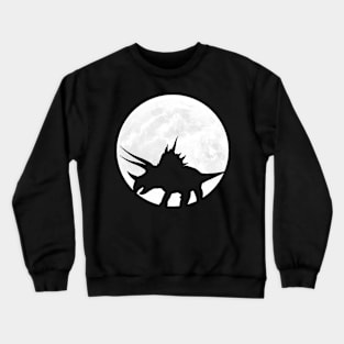 Triceratops in Full Moon Crewneck Sweatshirt